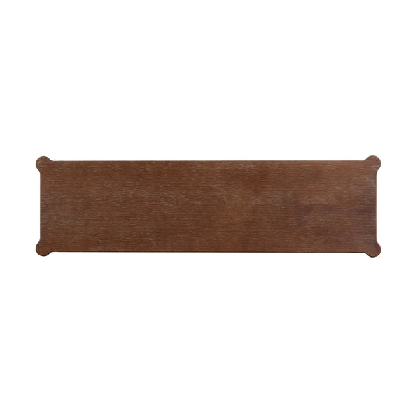 English Elm 47x22x18.5" Rustic Wood Coffee Table with Spiral Turned Legs and Open Storage Shelf W2078P460473
