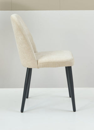 English Elm Dark Forest Green Chenille Armless Dining Chairs Set of 2 with Sleek Metal Legs T3967P423903