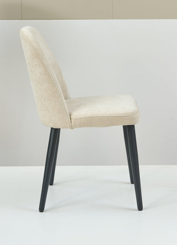 English Elm Dark Forest Green Chenille Armless Dining Chairs Set of 2 with Sleek Metal Legs T3967P423903