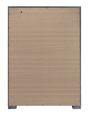 English Elm Milan Modern White Wood Chest with Built-in Led Drawer Accents and Touchless Sensor White B078P497944