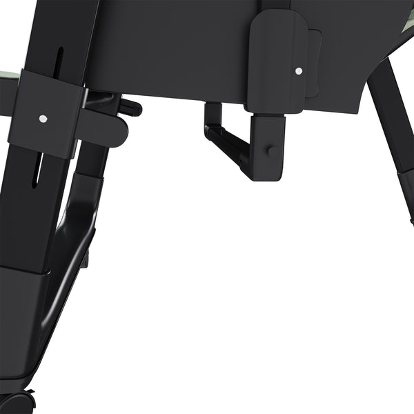 English Elm Convertible Baby High Chair to Rocker with 5-Point Harness, Foldable Feeding Seat, Quiet Wheels, Easy-Clean Tray and Adjustable Recline for Infants and Toddlers Dark Green W2699P371975