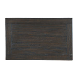 English Elm Transitional-Rustic Weaver 2-Drawer Nightstand in Antique Gray & Coffee Plank Top, Pine/Oak Rustic Charm B011P240234
