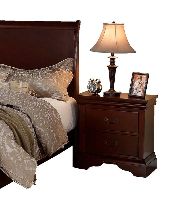 English Elm Contemporary Nightstand with 2 Soft-Close Drawers, Ash Veneer Finish, Sleek Modern Bedroom Accent Cherry 26 L x 19 W x 28 H B011P208921