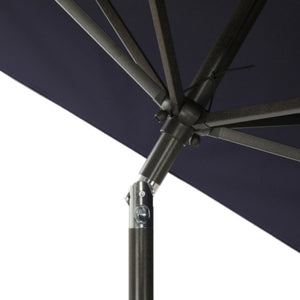 English Elm 6.5 X 10 Ft Rectangular Outdoor Patio Umbrella with Crank Tilt Uv Resistant Canopy Black B082P454955