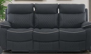 English Elm Sofa, Faux Leather Reclining Contemporary Low Profile for Living Room or Media Space B205P247376