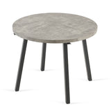 Adjustable Height Grey Round Dining Table Leg - Premium MDF and Metal Frame - 37.40 x 37.40 x 29.52