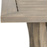 Christopher Knight Home® - Noble House - Hermosa Outdoor Acacia Wood Square Dining Table, Gray