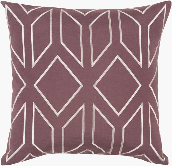 Surya Skyline Traditional 18” Accent Pillow In Exquisite Linen – Soft, Durable, And Easy Care Home Decor Plum Linen Ba026-1818p