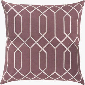 Surya Skyline Traditional 18” Accent Pillow In Exquisite Linen – Soft, Durable, And Easy Care Home Decor Plum Linen,Linen Ba036-1818p