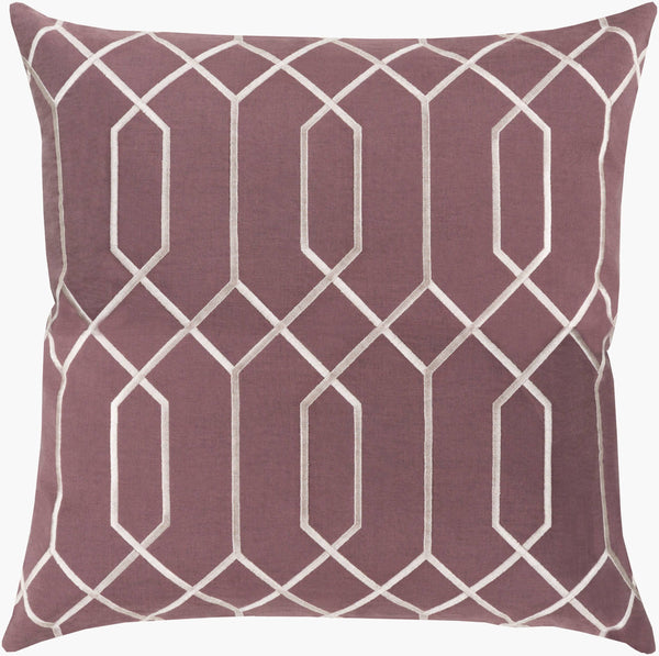 Surya Skyline Traditional 18” Accent Pillow In Exquisite Linen – Soft, Durable, And Easy Care Home Decor Plum Linen,Linen Ba036-1818p