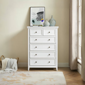 English Elm Modern 6-Drawer Dresser - Stylish Farmhouse Storage Solution With Vintage Hardware For Any Room W2275P149796