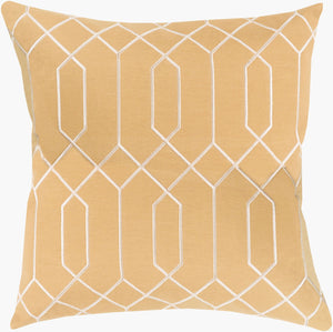 Surya Skyline Traditional 18” Accent Pillow In Exquisite Linen – Soft, Durable, And Easy Care Home Decor Mustard Linen,Linen Ba040-1818d