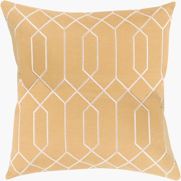 Surya Skyline Traditional 18” Accent Pillow In Exquisite Linen – Soft, Durable, And Easy Care Home Decor Mustard Linen,Linen Ba040-1818d