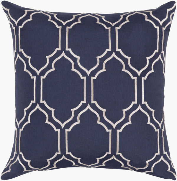 Surya Skyline Woven Linen Square Accent Pillow with Heritage Pattern for Sofa or Bed BA047-2020