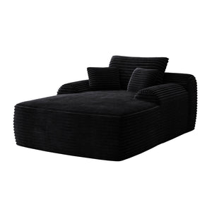 English Elm Convertible Corduroy Chaise Lounge Sleeper Chair with Pillows for Bedroom Living Room W3975P476125