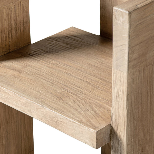 English Elm Avenel Reclaimed Elm Sculptural Accent Chair Wabi-sabi Solid Wood Architectural Statement Natural B2719P474445