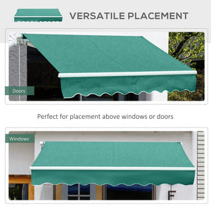 English Elm Outsunny 10' X 8' Retractable Awning - Durable Uv & Water-Resistant Shade For Patios, Decks, Balconies W2225P174207-GIGA
