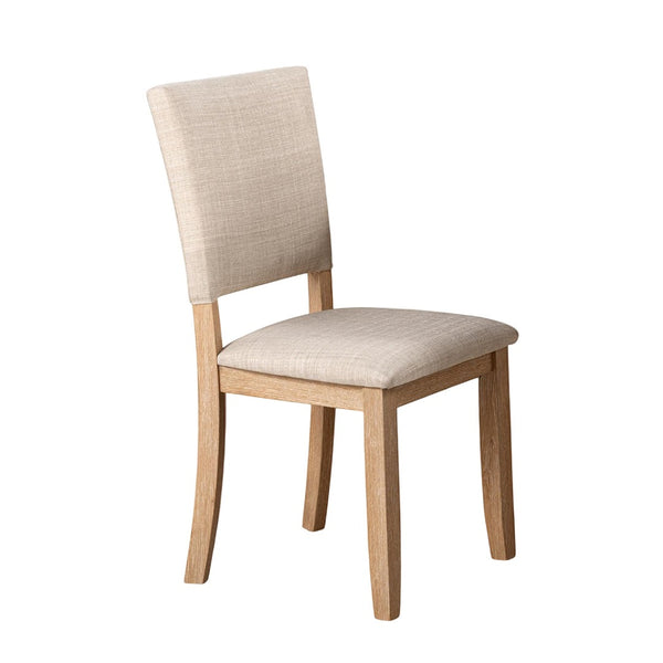 English Elm Transitional Trestle Base Dining Set with Upholstered Chairs for Modern Farmhouse Rooms Natural B2741S00785