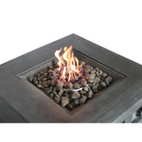 English Elm Fibre Reinforced Concrete Propane/Natural Gas Fire Pit Table