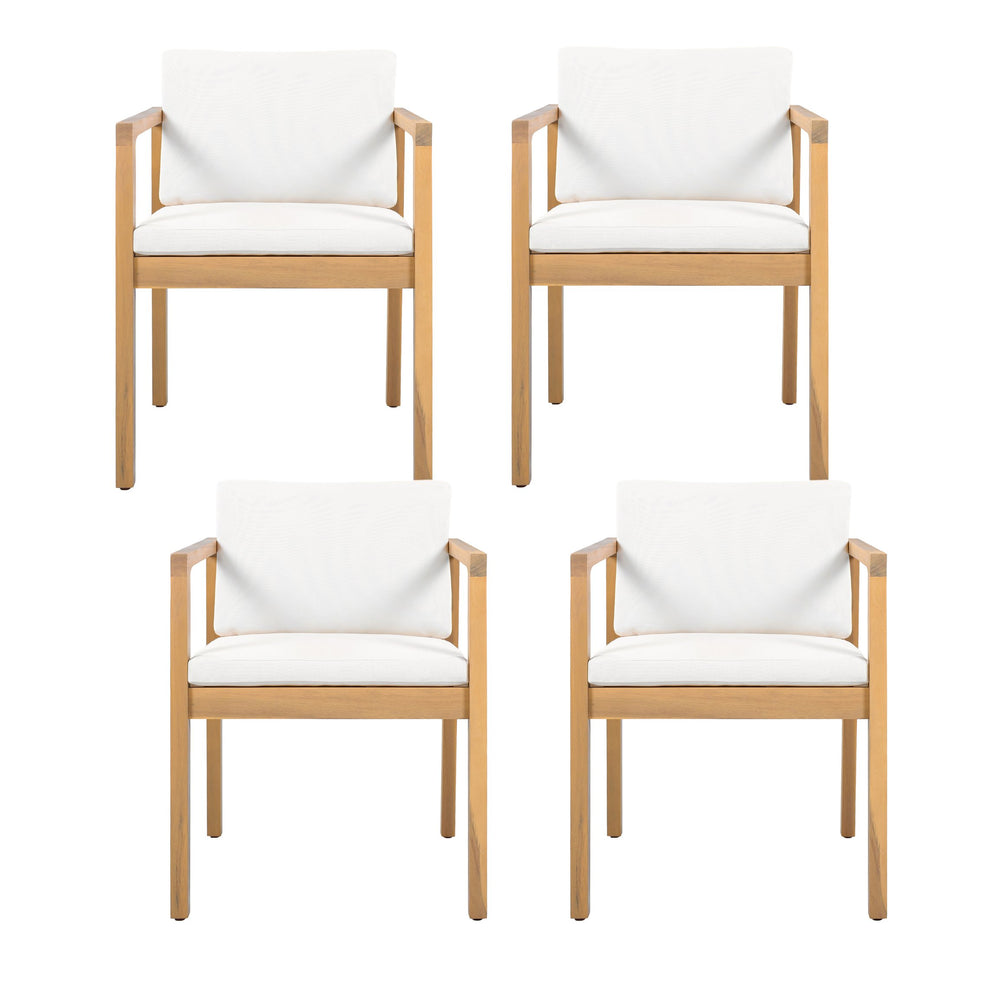 English Elm Outdoor Acacia Wood Dining Chairs Set of 2 Slatted Teak Finish Patio Seating N768P380148L_4