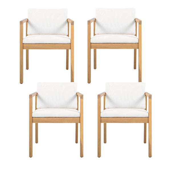 English Elm Outdoor Acacia Wood Dining Chairs Set of 2 Slatted Teak Finish Patio Seating N768P380148L_4