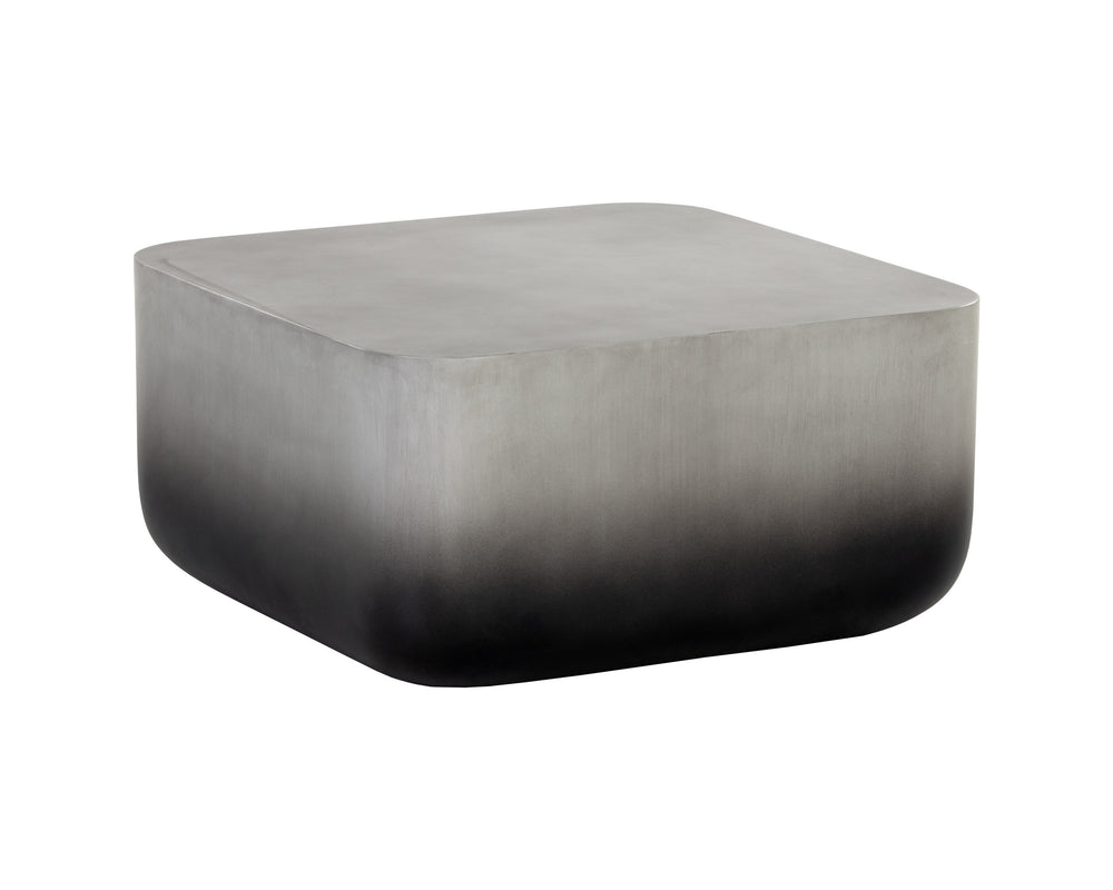 Sunpan Strut Contemporary Concrete Coffee Table with Unique Design for Modern Living Spaces and Outdoors Black Ombre