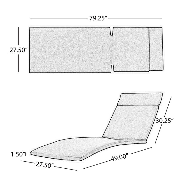 English Elm Christopher Knight Home® - 52005.00Cush-Car Plush Outdoor Chaise Lounge Cushion In Caramel - Weather-Resistant & Secure Fit N775P230263M