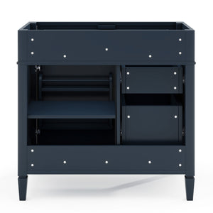 English Elm 36'' Modern Bathroom Vanity Cabinet With 2 Drawers & Tip-Out Drawer, Solid Wood Frame & Style N710P256582C