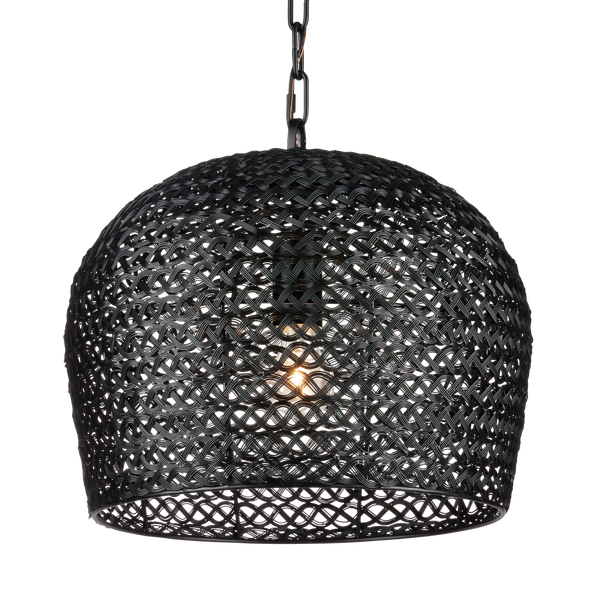 Piero Black Pendant Light - Satin Finish, Adjustable Height, Bohemian Design for Elegant Spaces