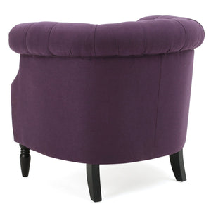 English Elm Christopher Knight Home® - CLUB Velvet Accent Chair with Kiln-Dried Legs — Plush Mid-Century Design, Compact Luxurious Seating Plum 33 L x 30 W x 25 H 59259.00FPLU