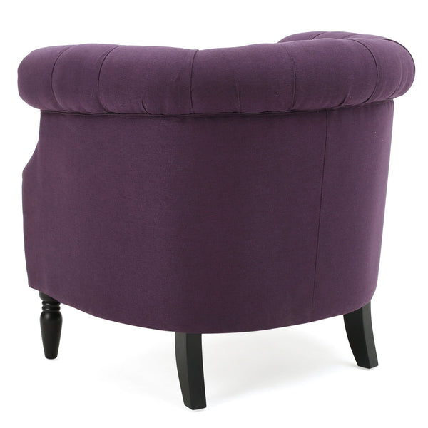 English Elm Christopher Knight Home® - CLUB Velvet Accent Chair with Kiln-Dried Legs — Plush Mid-Century Design, Compact Luxurious Seating Plum 33 L x 30 W x 25 H 59259.00FPLU