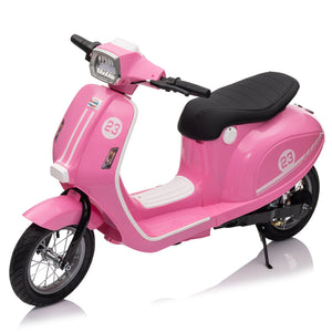 English Elm 24v Kids Electric Dirt Bike with Pneumatic Tires Suspension and Bluetooth for Ages 8-14 W1578P297858