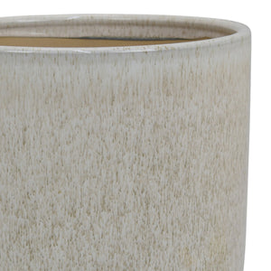 English Elm Lyna Glossy Ceramic Planter Set Speckled Glaze Rounded Form for Indoor Shelves B056P416945