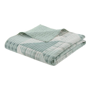 English Elm 3-piece King Patchwork Quilt Set Knit Face Microfiber Back Lightweight Year Round Warmth Green Multi B035P482962