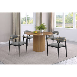 English Elm Maxine Brown Mindi Veneer Square Counter Height Table for Farmhouse Dining Rooms B062S01424