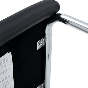 English Elm 6 Dining Chair Set Black PU Upholstered High-Back Chairs, Waterproof Stitching, Sturdy Legs, Easy Assembly W1151P203804