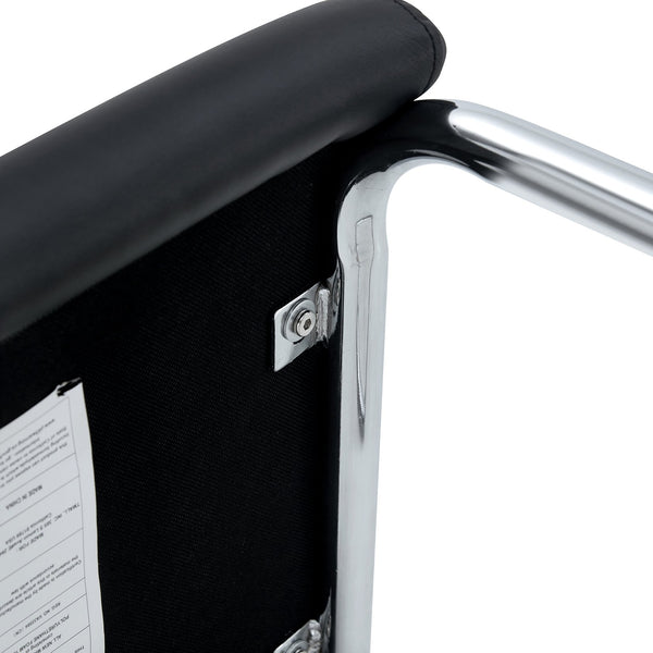 English Elm 6 Dining Chair Set Black PU Upholstered High-Back Chairs, Waterproof Stitching, Sturdy Legs, Easy Assembly W1151P203804