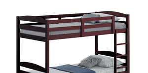 English Elm Twin Arch Slat Bunk Bed with Patented Insert & Lock Joint System — Sturdy Transitional Style, Space-Saving Design Espresso 14 L x 81 W x 9 H B2741P346378