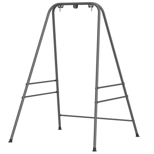 English Elm Outdoor Freestanding Hammock Chair Stand Powder Coated Steel Frame 330 Lb Capacity Gray T3971P476154