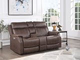 English Elm Steve Silver - Valencia - 3 Piece Dual Power Reclining Living Room Set - Dark Brown