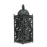 Christopher Knight Home® - Noble House - Jenera Shabby Chic Handcrafted Large Iron Decorative Lantern, Black Patina