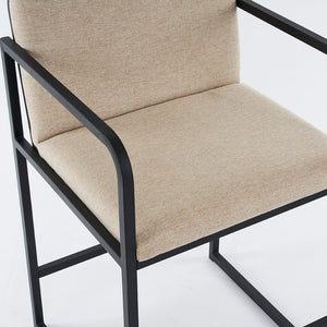 English Elm Set Of 2 Modern Upholstered Counter-Height Bar Stools With Armrests - Stylish & Comfortable Dining Chairs W1901P225273-GIGA