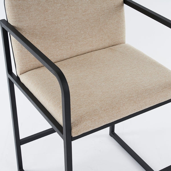 English Elm Set Of 2 Modern Upholstered Counter-Height Bar Stools With Armrests - Stylish & Comfortable Dining Chairs W1901P225273-GIGA