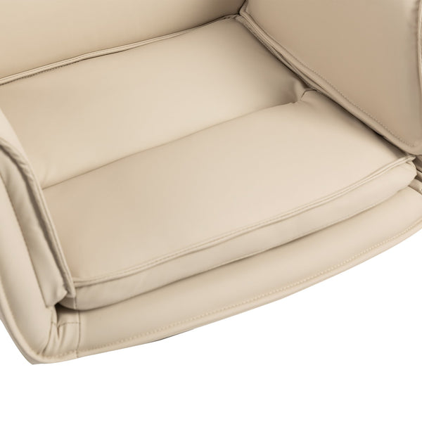 English Elm Stylish Barrel Swivel Accent Chair Upholstered Seat with Storage for Vanity or Dining W3248P424650