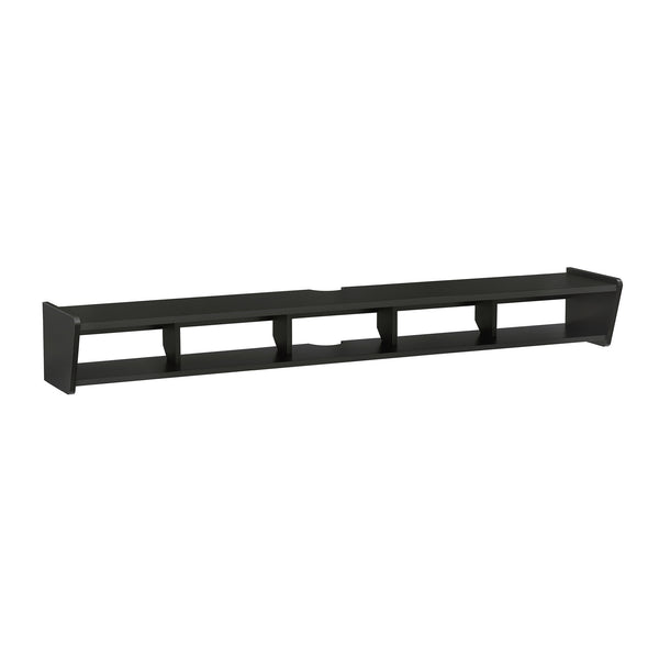 English Elm Walker Edison - Modern Wall-Mounted Floating TV Stand Coastal Oak – Minimalist MDF Shelf for TVs up to 70", 5 Cubby Storage, Cord Management, Hardware Included Black 69 L x 14 W x 4 H B185P168909