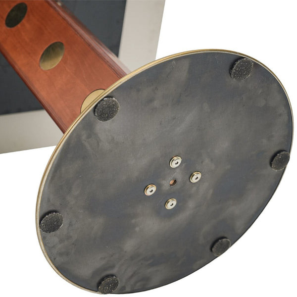 English Elm Modern Round Dining Table - 33.5" Sintered Stone Top With Wooden Legs & Gold Base For Small Spaces P2 W1535S00582-GIGA