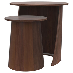 English Elm Lionett Solid Mango Wood Round Nesting Tables Organic Grain Living Room Accent Set B062P451990