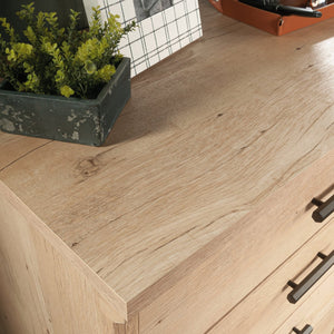 English Elm 4-Drawer Chest - Stylish Brown Finish With Rustic Handles For Effortless Organization & Display Space B356P402618