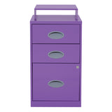 OSP Home Furnishings Metal File Cabinet Purple
