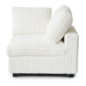 English Elm Pixel Modern Modular Sofa - Versatile Beige Corduroy L-Shaped Sectional For Cozy Living Spaces B341S00034-GIGA